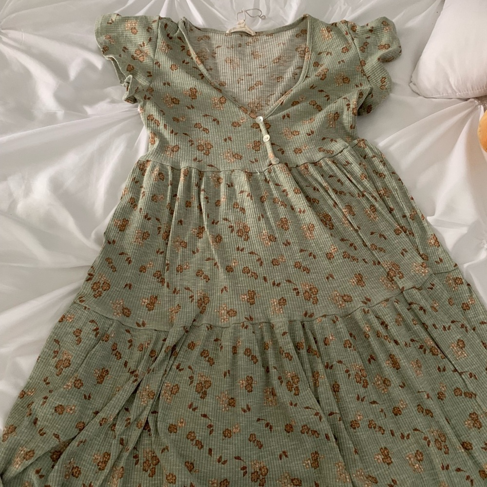Floral Green Dress